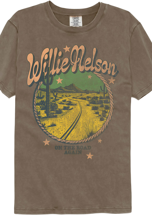 On The Road Again Willie Nelson Comfort Colors Brand T-Shirt - main product image