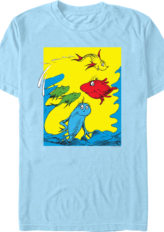 One Fish, Two Fish, Red Fish, Blue Fish Cover Dr. Seuss T-Shirt - main product image