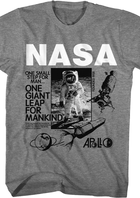 One Giant Leap For Mankind NASA T-Shirt - main product image