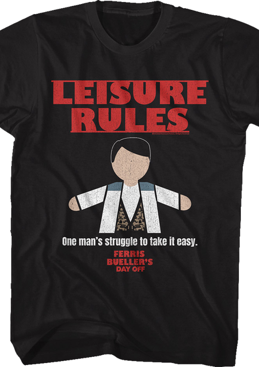 One Man's Struggle Ferris Bueller's Day Off T-Shirt - main product image