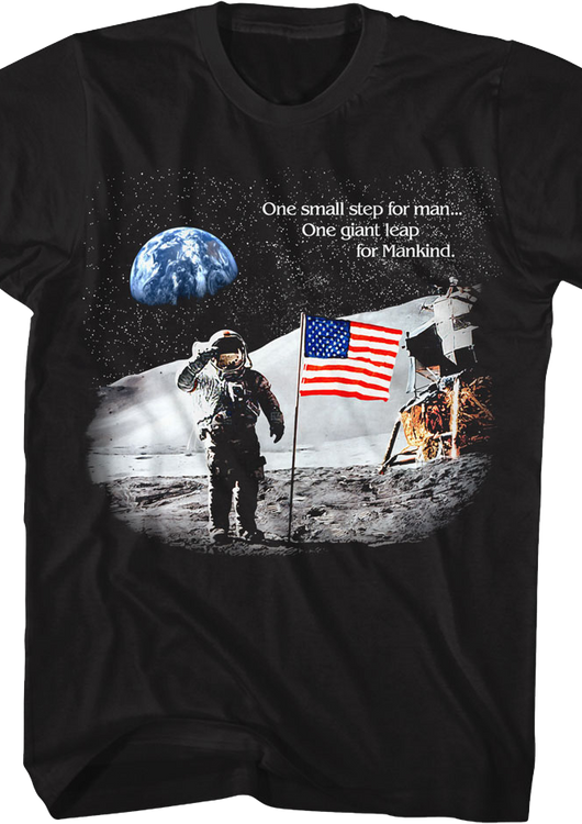 One Small Step For Man One Giant Leap For Mankind NASA T-Shirt - main product image