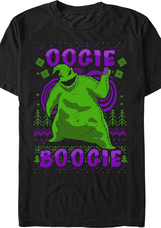Oogie Boogie Faux Ugly Sweater Nightmare Before Christmas T-Shirt - main product image