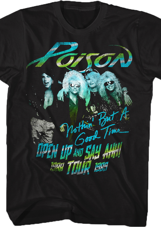 Open Up And Say Ahh Tour Poison T-Shirt: Poison Mens T-Shirt Open Up And Say Ahh Tour Poison T-Shirt: Poison Mens T-Shirt