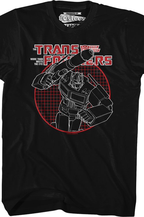 Optimus Prime Circle Grid Transformers T-Shirtmain product image
