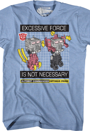 Optimus Prime Excessive Force Transformers T-Shirt