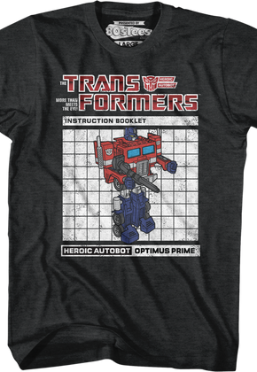 Optimus Prime Instruction Booklet Transformers T-Shirt
