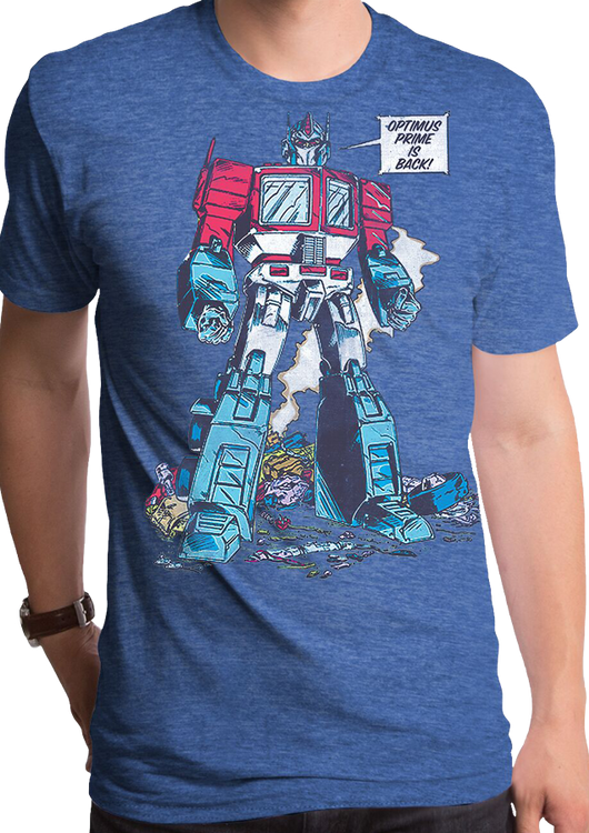 Optimus Prime Is Back Transformers T-Shirt - main product image