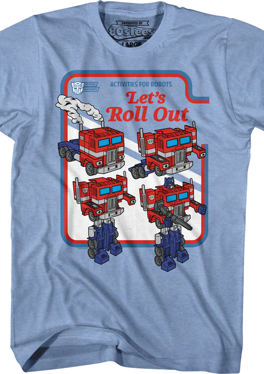 Optimus Prime Let's Roll Out Transformers T-Shirt - main product image