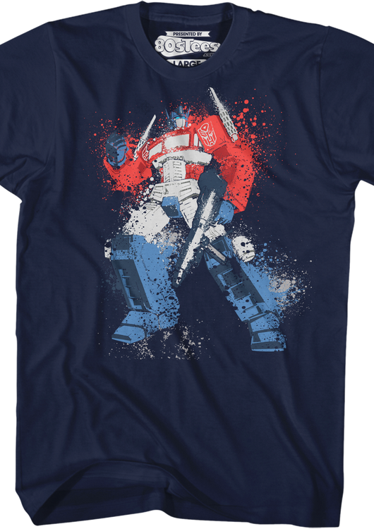 Optimus Prime Paint Splatter Transformers T-Shirt - main product image