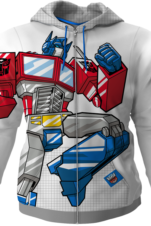 Optimus Prime Transformers Premium Zippered Hoodiemain product image