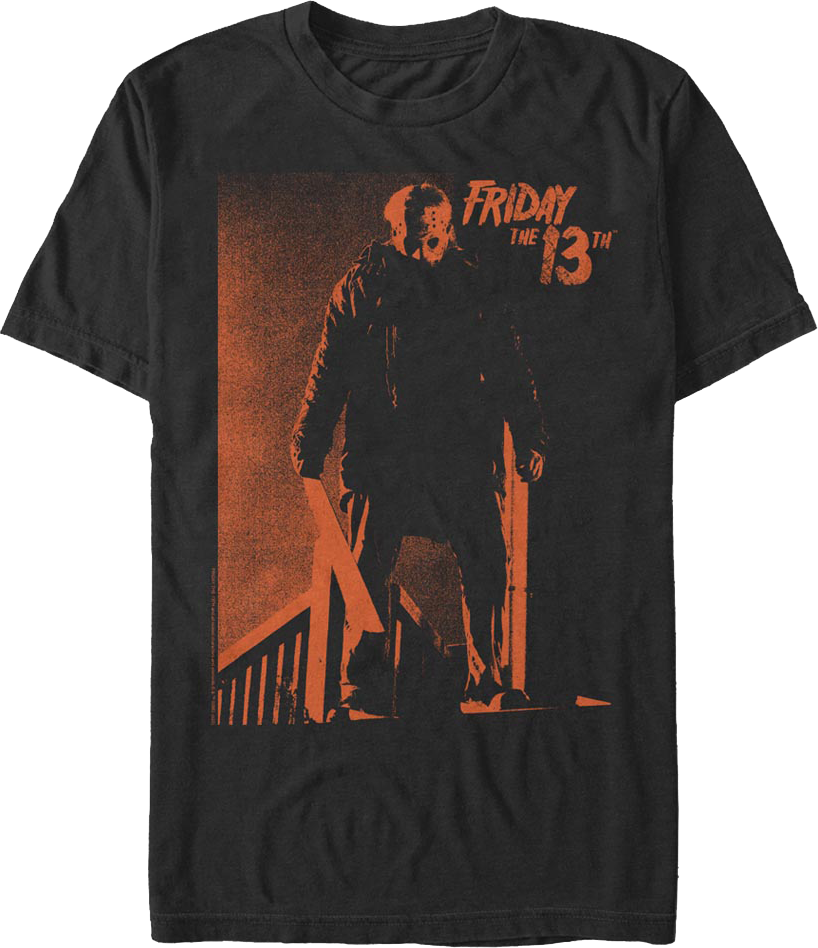 Orange Jason Voorhees Photo Friday The 13th T-Shirt