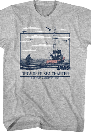 Orca Deep Sea Charter Amity Island Jaws T-Shirt