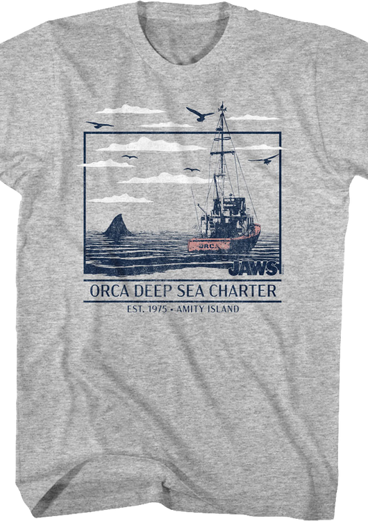 Orca Deep Sea Charter Amity Island Jaws T-Shirt - main product image