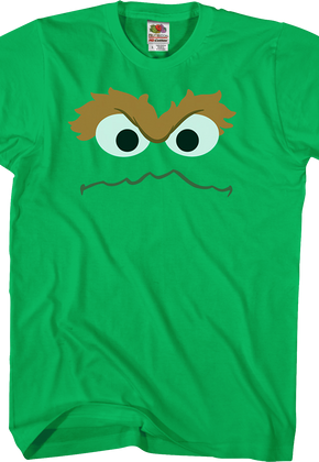 Oscar The Grouch Face Sesame Street T-Shirt