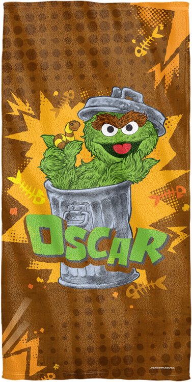 Oscar The Grouch Sesame Street Towel - main product image