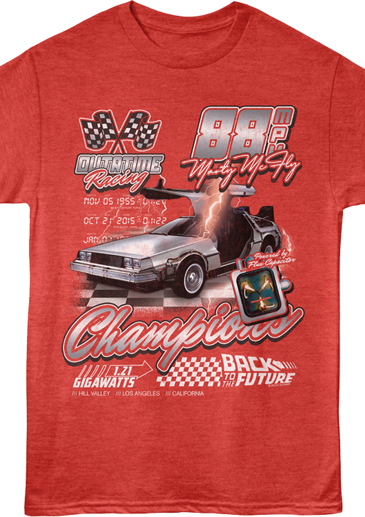 OUTATIME Racing Back To The Future T-Shirt - main product image