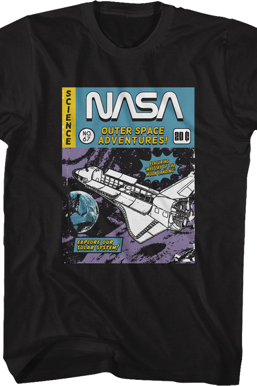 Outer Space Adventures Comic Book Cover NASA T-Shirtmain product image