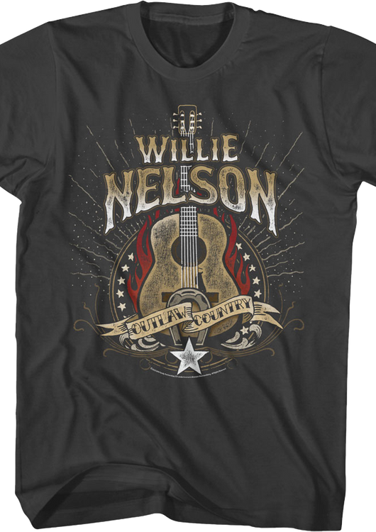 Outlaw Country Guitar Willie Nelson T-Shirt - main product image