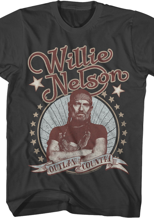 Outlaw Country Willie Nelson T-Shirt - main product image