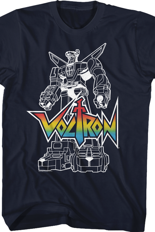 Outlined Defender of the Universe Voltron T-Shirt - main product image