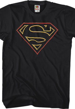 Outlined Superman Logo T-Shirt