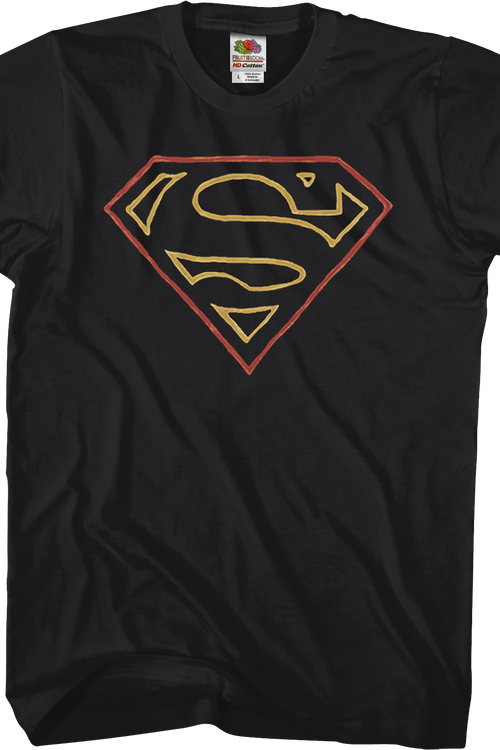 Outlined Superman Logo T-Shirt - main product image