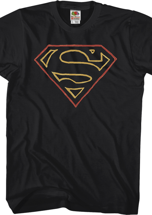 Outlined Superman Logo T-Shirt - main product image