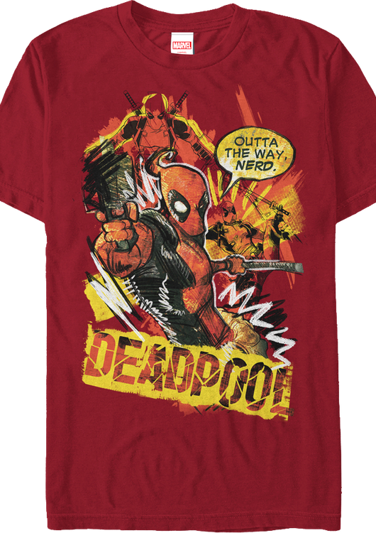 Outta The Way Nerd Deadpool T-Shirt - main product image