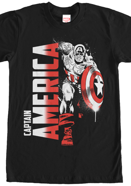 Paint Splatter Captain America T-Shirt - main product image