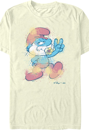 Paint Splatter Papa Smurf T-Shirt