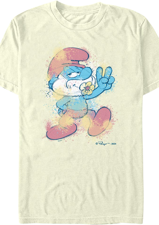 Paint Splatter Papa Smurf T-Shirt - main product image