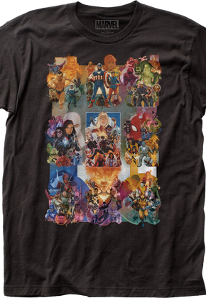 Painted Collages Marvel Comics T-Shirt
