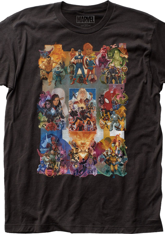 Painted Collages Marvel Comics T-Shirt - main product image