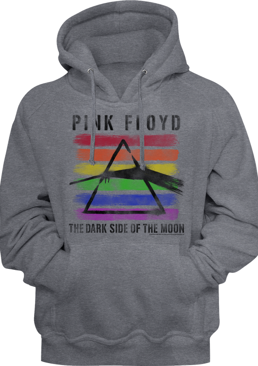Painted Dark Side of the Moon Pink Floyd Hoodie - main product image
