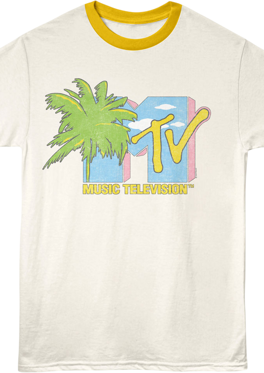 Palm Tree Logo MTV Ringer Shirt - main product image