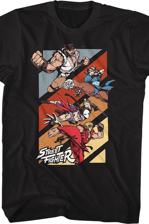 Panel Action Poses Street Fighter T-Shirtmain product image