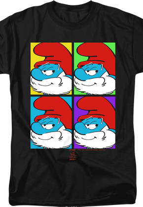 Papa Smurf Pop Art Smurfs T-Shirt