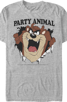 Party Animal Tasmanian Devil Looney Tunes T-Shirt