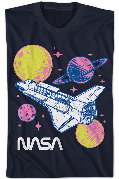 Pastel Planets NASA T-Shirtmain product image