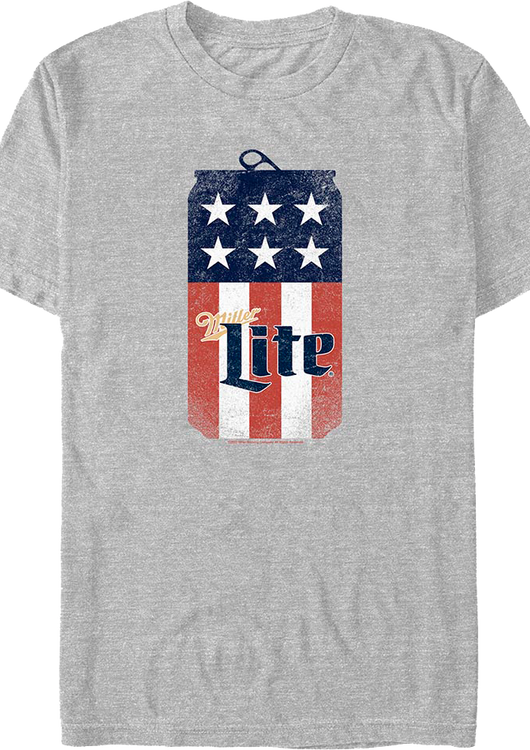 Patriotic Beer Can Miller Lite T-Shirt - main product image