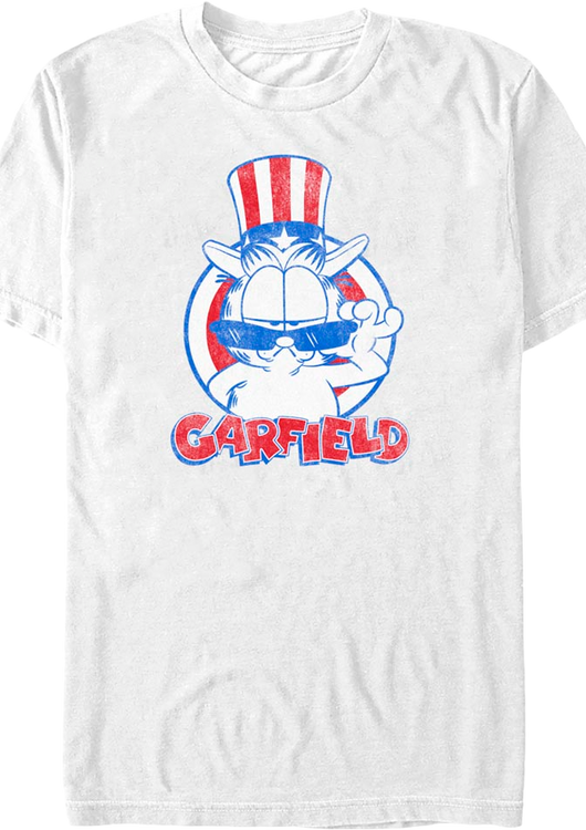 Patriotic Cool Cat Garfield T-Shirt - main product image