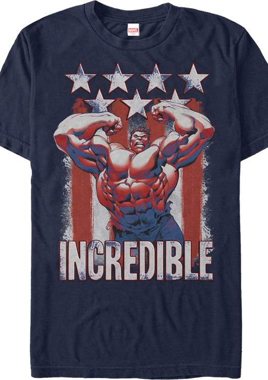 Patriotic Incredible Hulk Marvel Comics T-Shirt - main product image