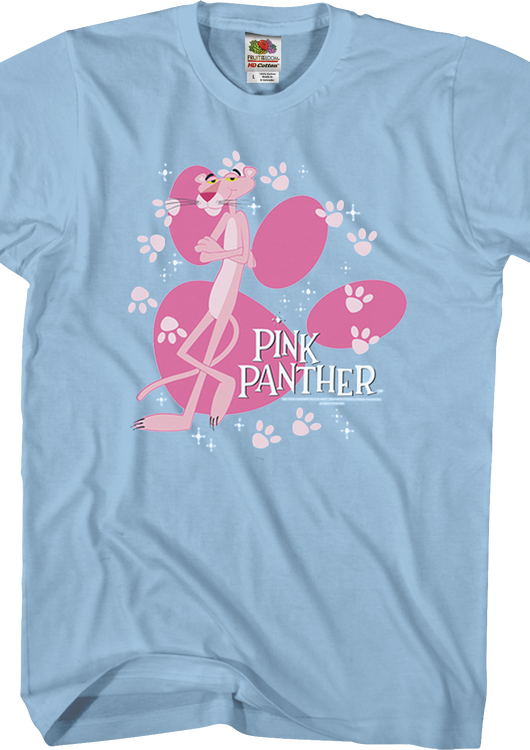 Paw Prints Pink Panther T-Shirt - main product image