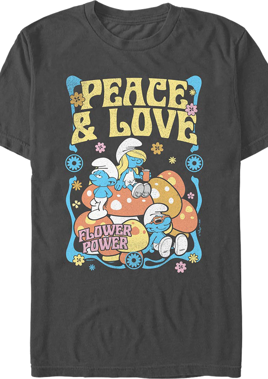 Peace & Love Smurfs T-Shirt - main product image