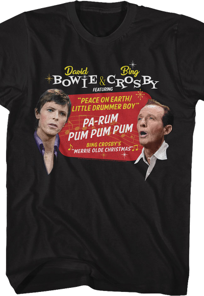 Peace On Earth/Little Drummer Boy David Bowie & Bing Crosby T-Shirt