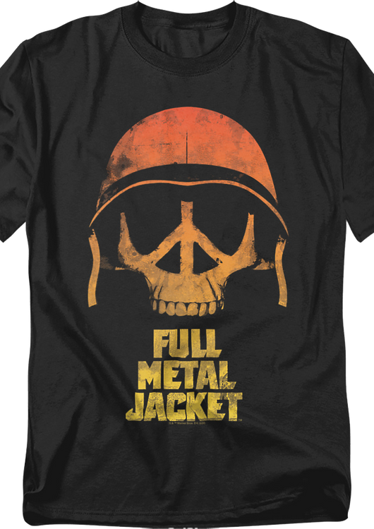 Peace Skull Helmet Full Metal Jacket T-Shirt - main product image