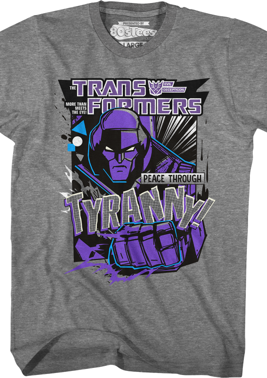 Peace Through Tyranny Transformers T-Shirt - main product image