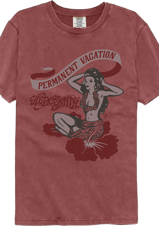 Permanent Vacation Hula Girl Aerosmith Comfort Colors Brand T-Shirt - main product image