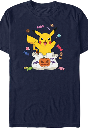 Pikachu Halloween Candy Pokemon T-Shirt