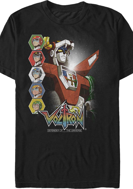 Retro Pilots And Robot Voltron T-Shirt - main product image